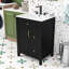 Modern Compact Freestanding Bathroom Vanity with Ceramic Sink, Soft-Close Door and Storage Drawers-978955577