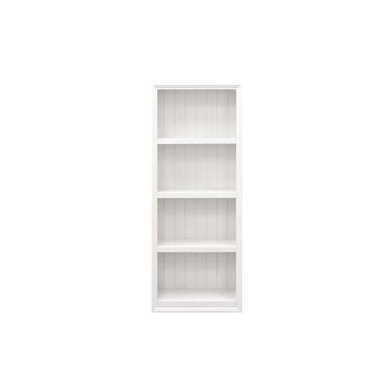 Bibliothèque standard en bois massif Satie, Blanc