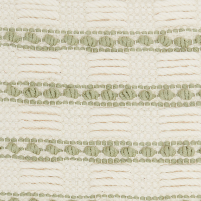 Sage and Ivory Woven Lines Square Throw Pillow