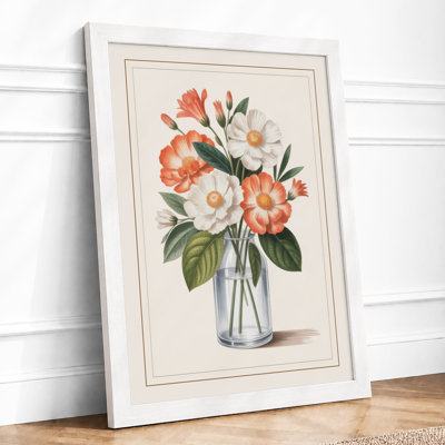 Arrangement in Glass Botanical - Framed Print