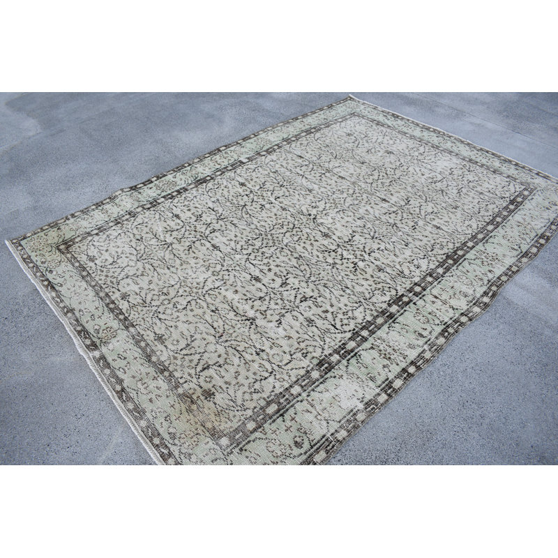 Tapis beige en laine Classic Patchwork 66,9 x 95,7 po