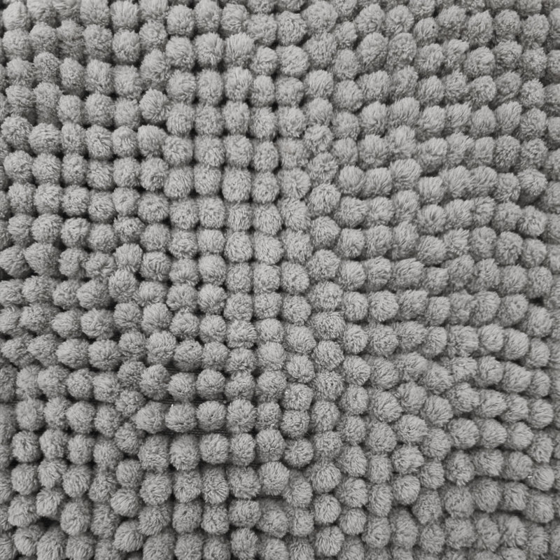 Centreville Chenille Non Slip Bath Mat, 80cm L x 50cm W, Light Grey