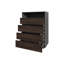 Commode 4 tiroirs avec tablette ouverte Tokio, noyer teint