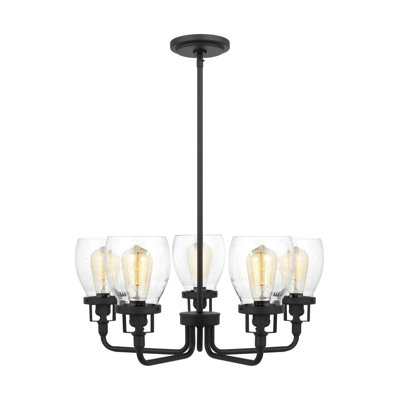 Lustre géométrique à 5 lumières de style bougie Belton