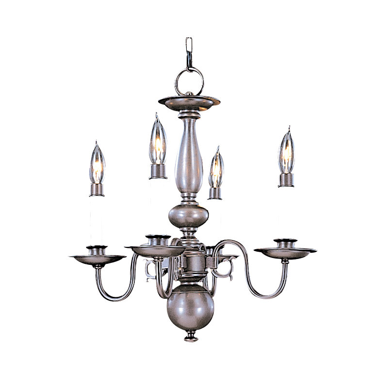 Style bougie classique/traditionnel 4 lumières lustre Jovan, Bronze acajou