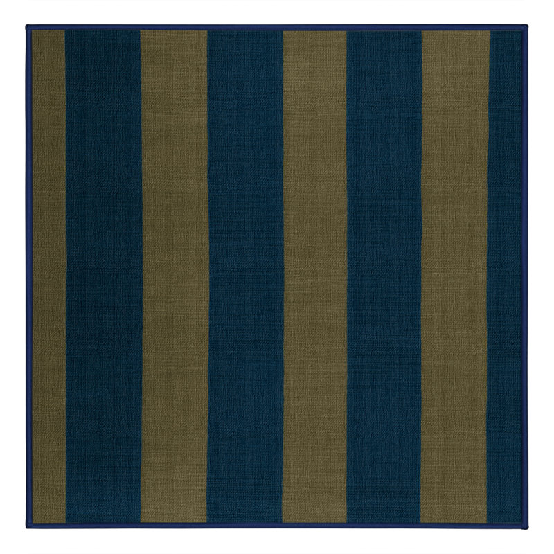 Tapis botanique brun lavable à la machine, Carré 5 pi
