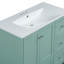  Meuble-lavabo avec. , 2 portes, 4 tiroirs. Évier en résine. Bois massif et fabrication. Assemblage requis