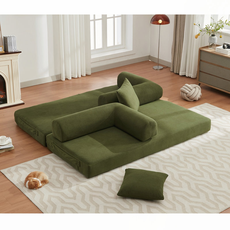 Canapé-lit pliant convertible 78,5 po, Vert