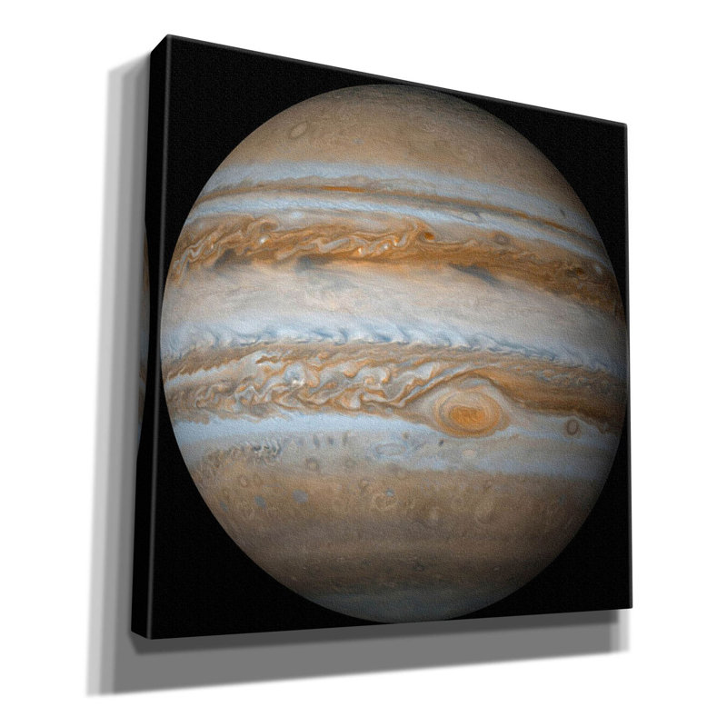 Planète Jupiter sur toile, H 37 po x l 37 po x P 1,5 po
