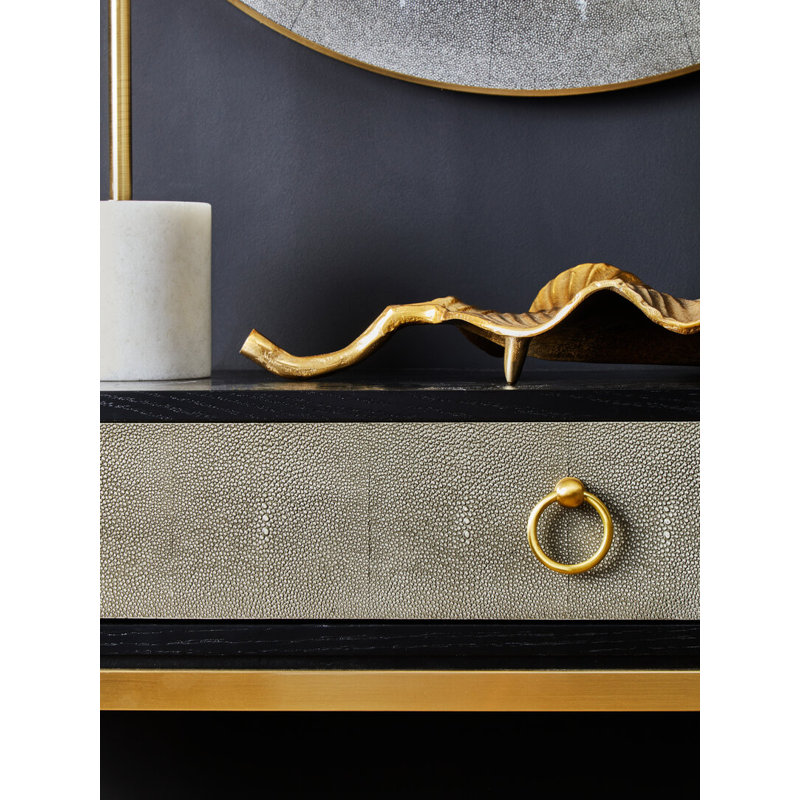 110cm Solid Wood Top Console Table
