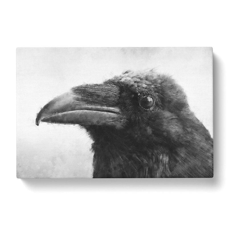 Crow In Alaska Painting - Wrapped Canvas, 50cm H x 76cm W x 3cm D