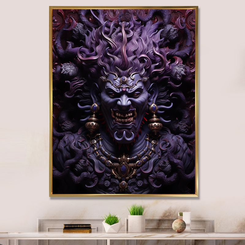 " Hinduism Ravanas Radiant Evil ", Black Picture Framed, 32" H x 24" W