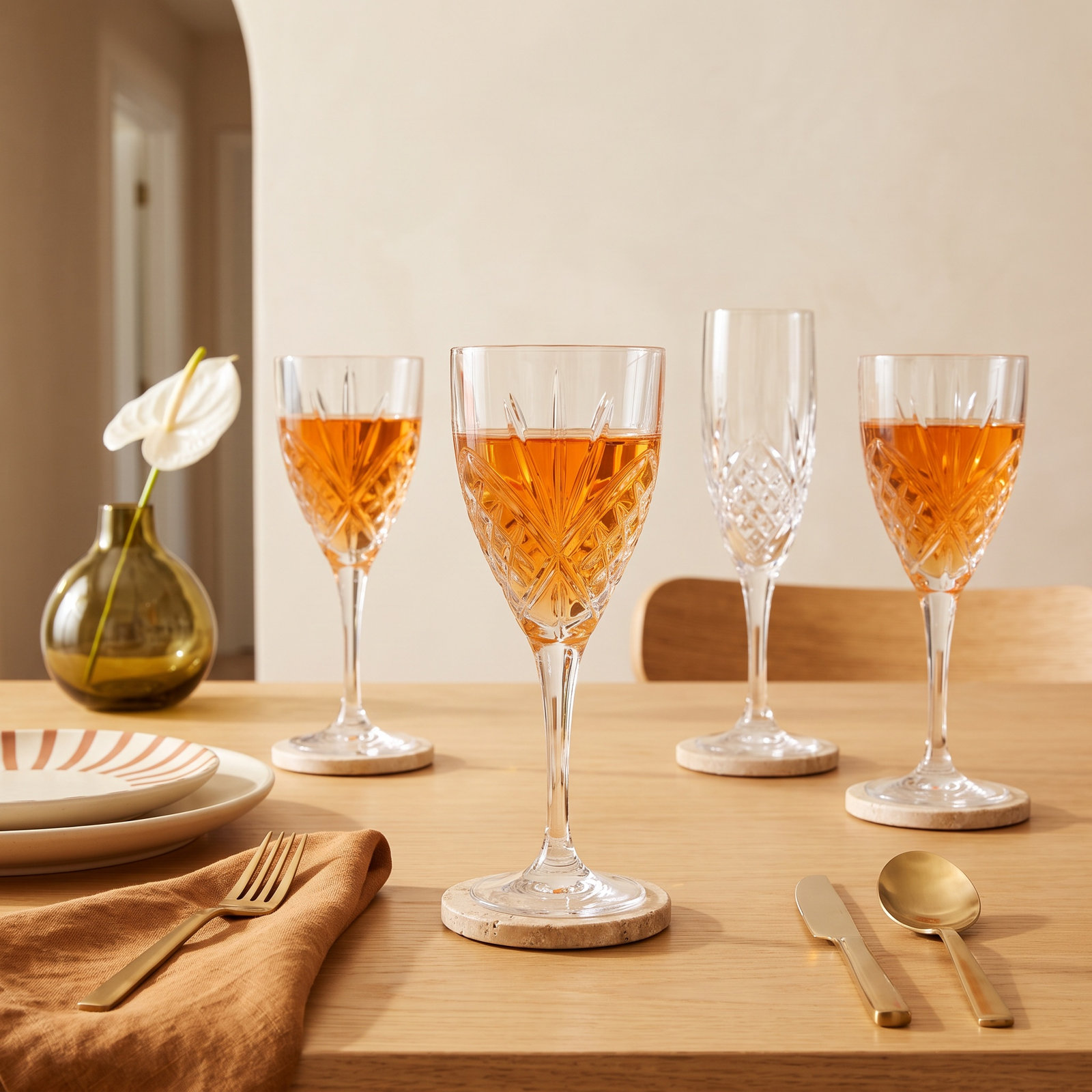 Dublin Crystal Goblet, Clear