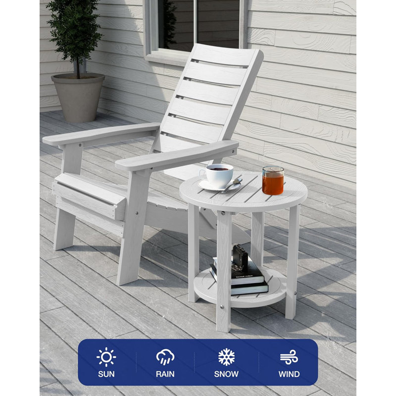 Table Adirondack d'extérieur 2 niveaux, Blanc