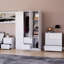 Oslo 3 Piece Bedroom Set (2 Drawer Bedside Chest, 3 Drawer Chest, 3 Door 2 Drawer Wardrobe), (100% FSC)-1427917935
