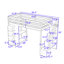 Lit mezzanine simple en bois avec 4 tiroirs, tablettes et escaliers Henoch-88046275