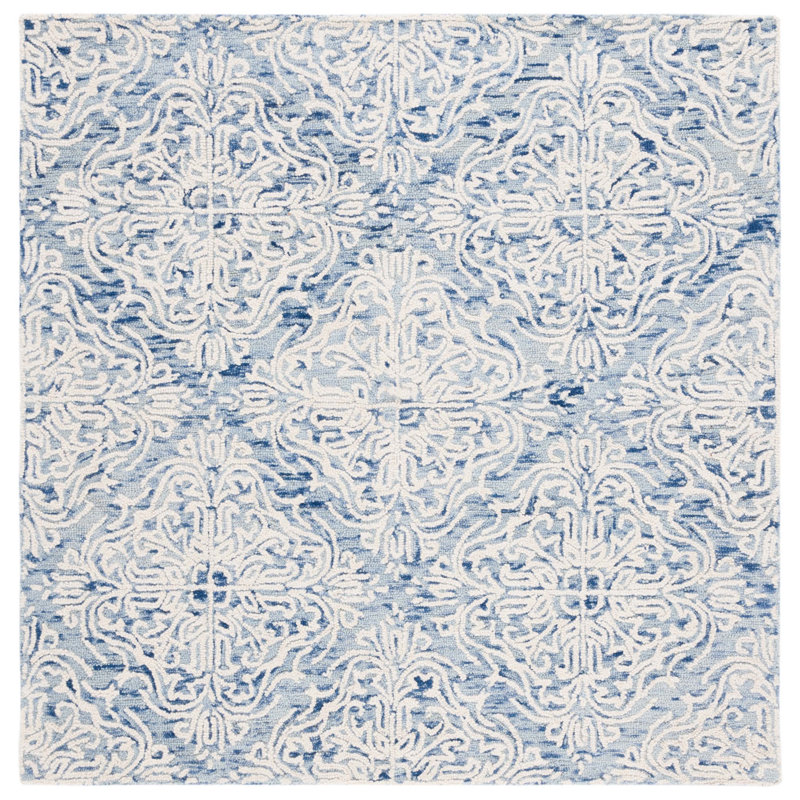 Tapis en laine touffeté à la main Davyan, Carré 6 pi