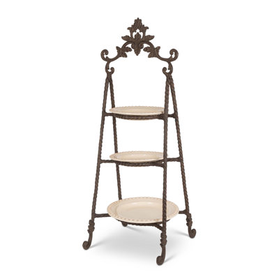 Serveur à trois niveaux en grès Acanthus