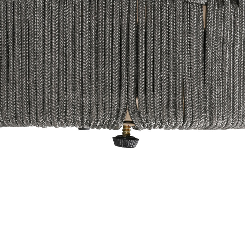 Outdoor Patio Chaise Lounge With Look Side Table, Beige Cushions, - Fabric And Comfortable Seating Outside Poolside Chaise, Grey Rope, Water Cushions Portable Feature