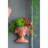 8X4x9" Head Bust Cement Planter, Brown - Decorate Outdoor Garden Area For Decoration-2060422151