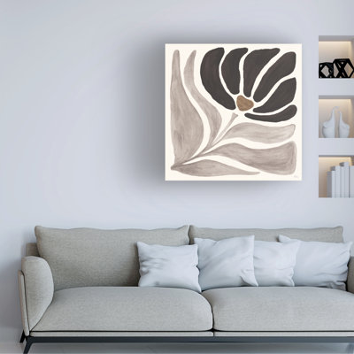 Bolog Veronique Charron Modern Petals IV Neutral Canvas Wall Art