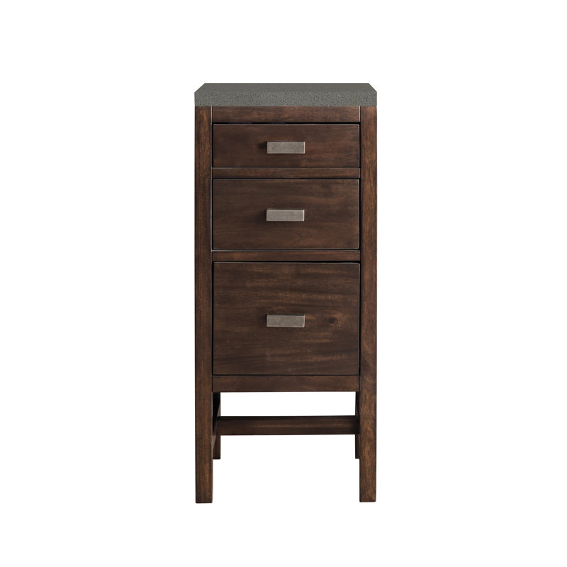 Addison 15" W Bathroom Cabinet, Gray Expo, Mid-Century Acacia