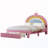 Full Size Upholstered Rainbow Bed with Drawer
