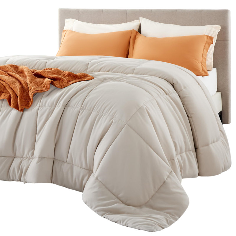 Insertion de couette en duvet pour lit simple en lin avec couette à carreaux - édredon toutes saisons, Édredon simple, Lin