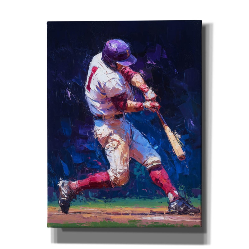 Toile épique «Baseball Legend 1» par Ann Klee, graffiti épique, 12 po x 16 po, H 16 po x l 12 po