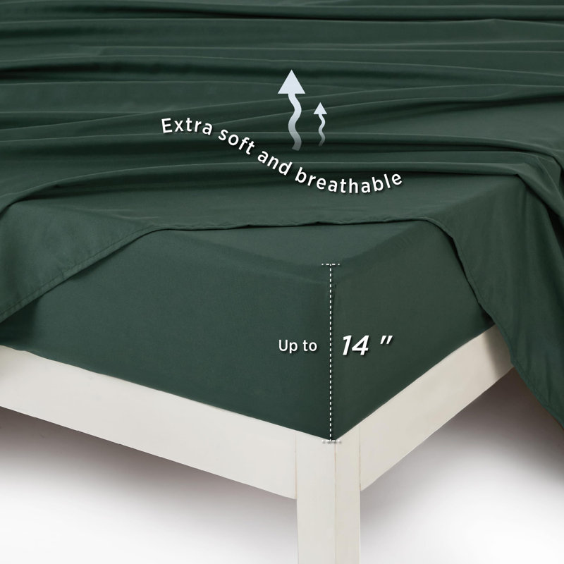 Bedsure Bed in a Bag - Reversible Flroal & Plant Pattern Printed with Comforters, Sheets, Pillowcases & Shams, 89GSM