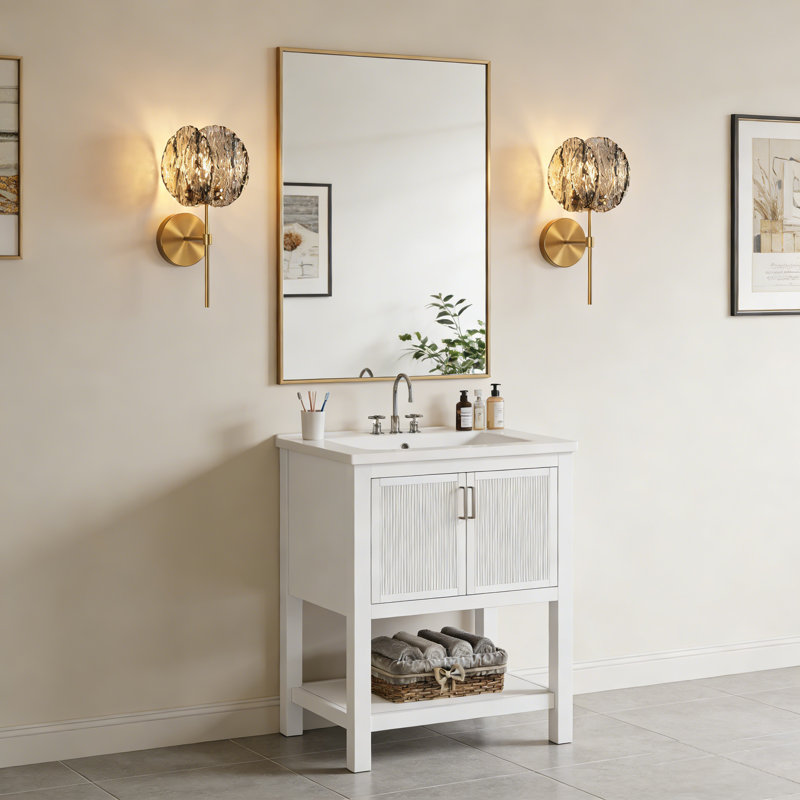 Mini-applique pour salle de bain 24 po et fer forgé 24 po (ensemble deux pièces)