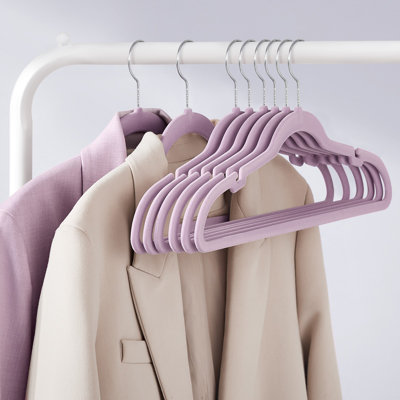 Velvet Hangers 50 Pack, Non-Slip Clothes Hangers, Suit Hangers With Shoulder Notches, Pants Bar, 360° Swivel Hook, For Closet