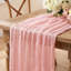 Chemin de table rose en étamine, chemin de table bohémien 10 pi rose pour la fête de Pâques
