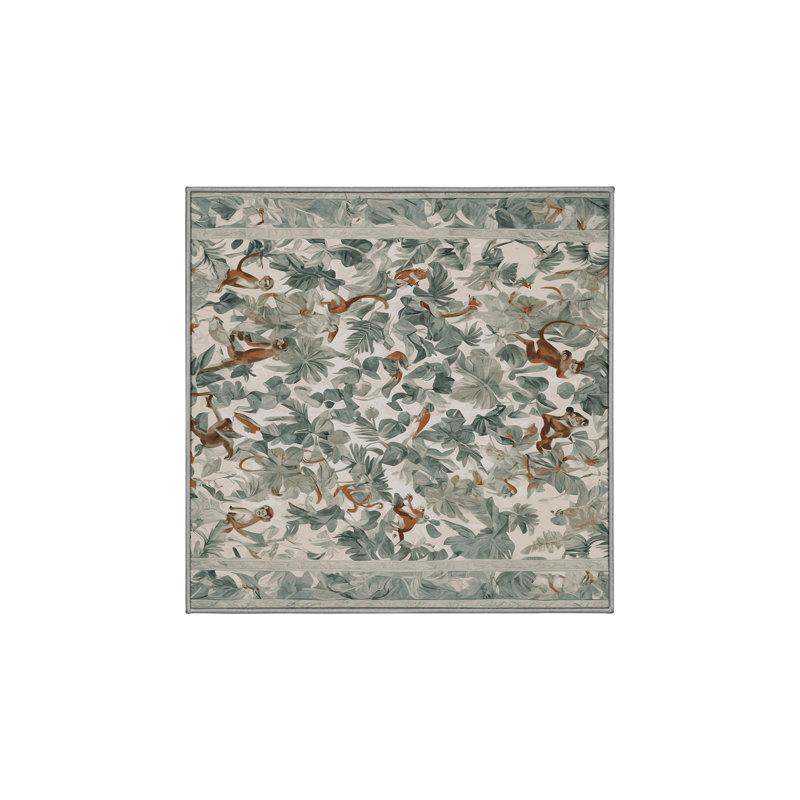 Tapis brun lavable à la machine, Carré 3 pi