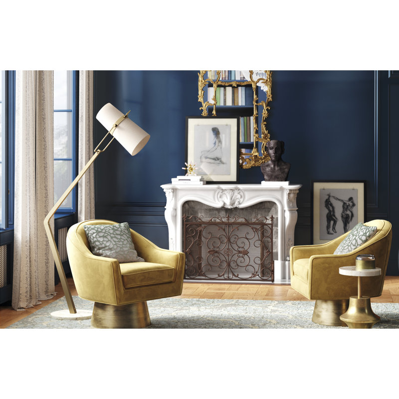 Dominic Swivel Barrel Chair, Camel