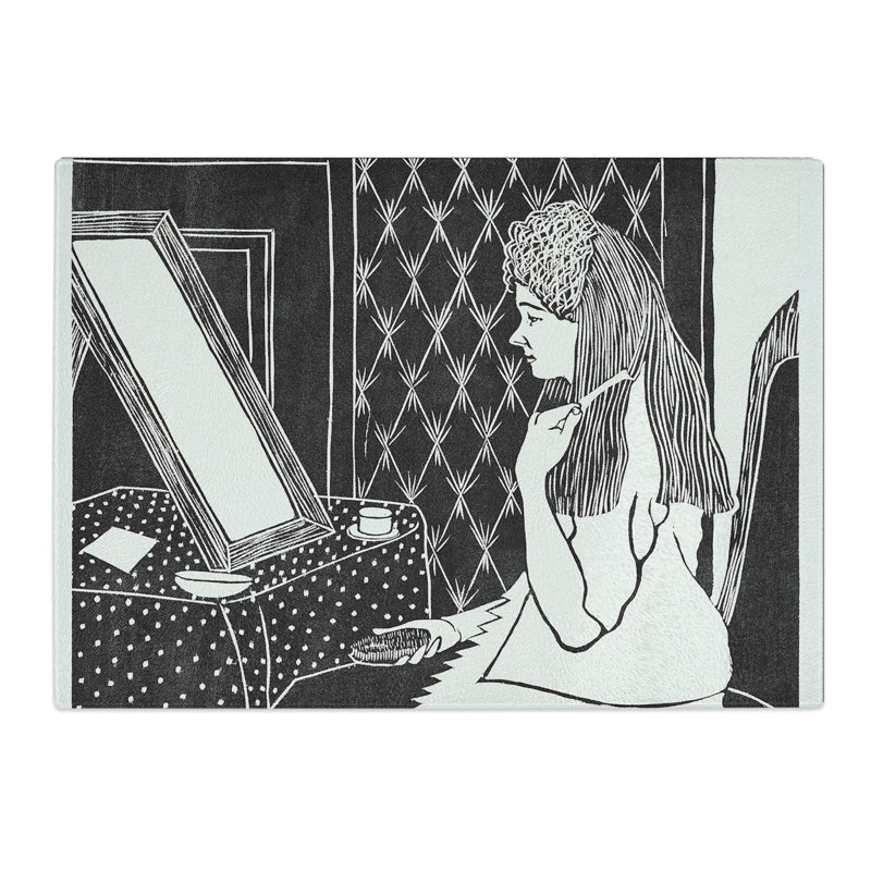 Woman at Dressing Table by Samuel de Mesquita Chopping Board, 0.4cm H x 28.5cm W x 39cm L