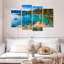 Lake Tahoe Lake Tahoe, scène de port de sable sur toile, ensemble de 4 pièces-92788119