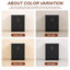 Meuble-lavabo autoportant simple de 24 po avec lavabo en céramique Lumina, noir, contreplaqué de bois franc, portes à fermeture en douceur et rangement réglable intérieur-518037207-518037200