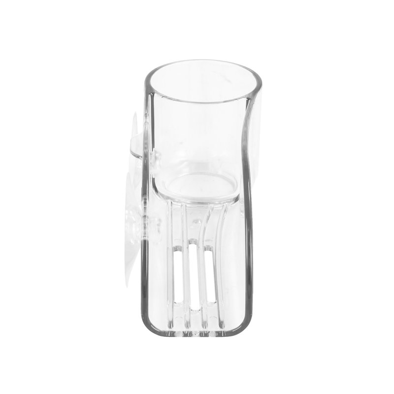Spectrum Royo Clear Suction Cup Sponge and Brush Holder for Kitchen Sink, Clear