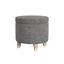 Repose-pieds rond avec rangement HomePop