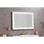 48*36 LED Lighted Bathroom Wall Mounted Mirror With High Lumen+Anti-Fog Separately Control