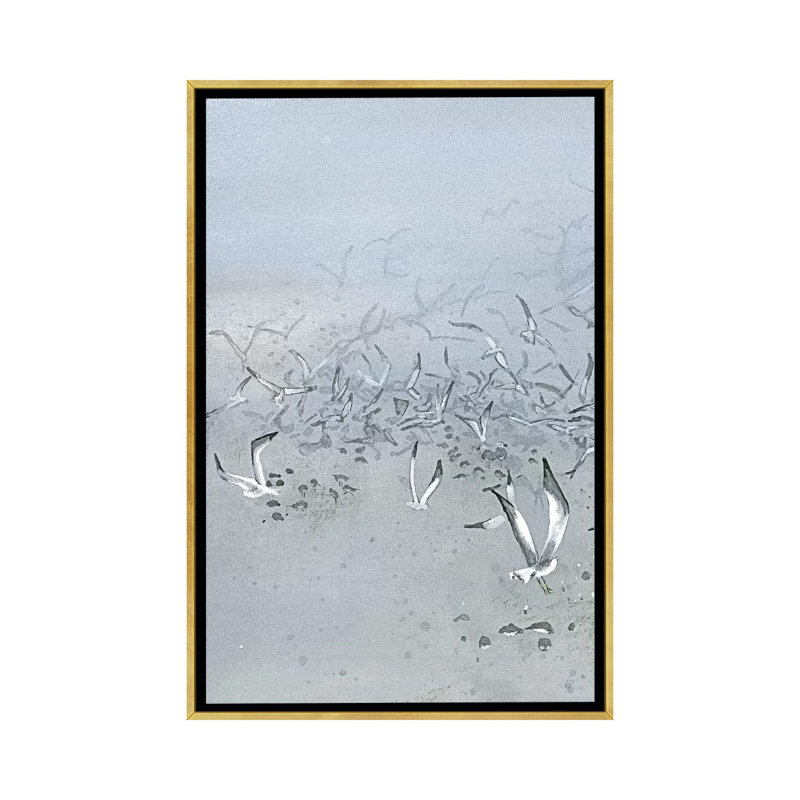 « Fogbound II » par Maggie Vandewalle-reproduction d’art, Toile encadrée d'or, H 26 po x l 18 po x 1,5 po, Pas de tapis