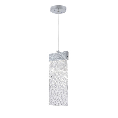 13'' Modern LED Pendant Light with Pewter Finish For Kitchen, Dining Room, Entryway – Integrated LED, No Bulb Required