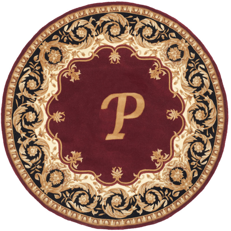 Lenora Hand Tufted Wool Pile Oriental Rug, Round 6', P