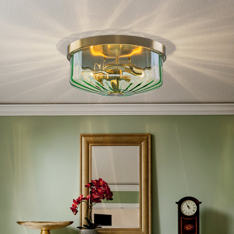 Plafonnier encastré 2 lumières, Vert