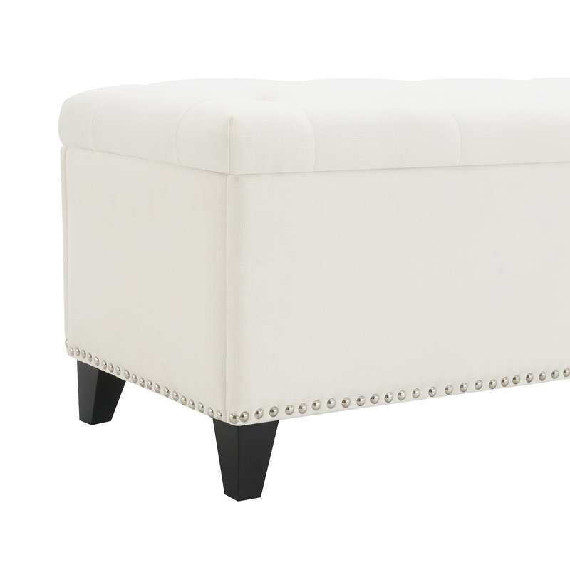47.5" Storage Ottoman, Beige