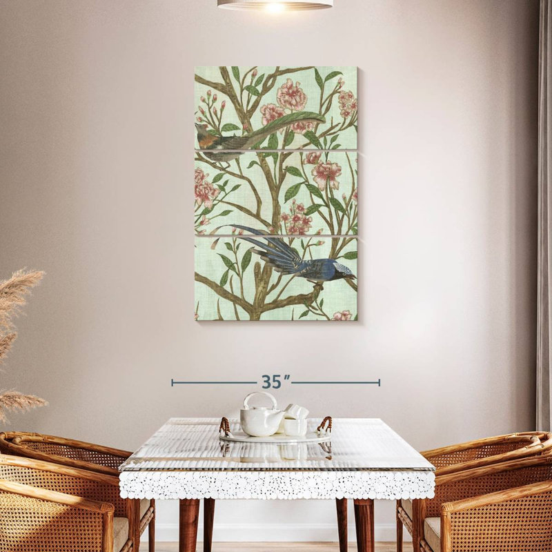 Brampt délicat chinoiserie II, H 45 po x l 28 po