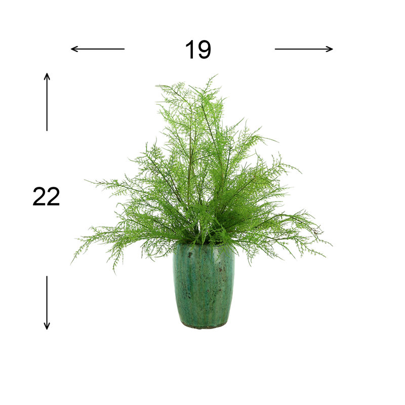 Mendell Faux Fern Plant in Ceramic Vase