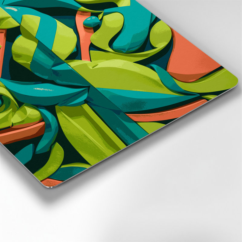 «Abstract Shapes» 46, art mural en métal brun