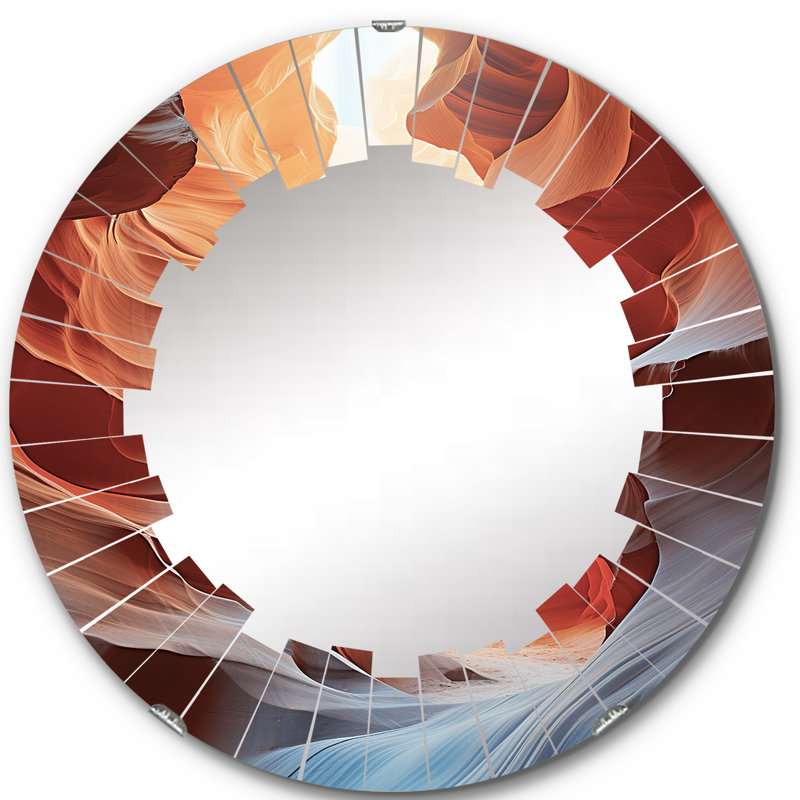 Varenna - Miroir mural rond Canyon, 24 po x 24 po